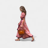 Alexandrina | Romantic Belted Satin Luxurious Dress