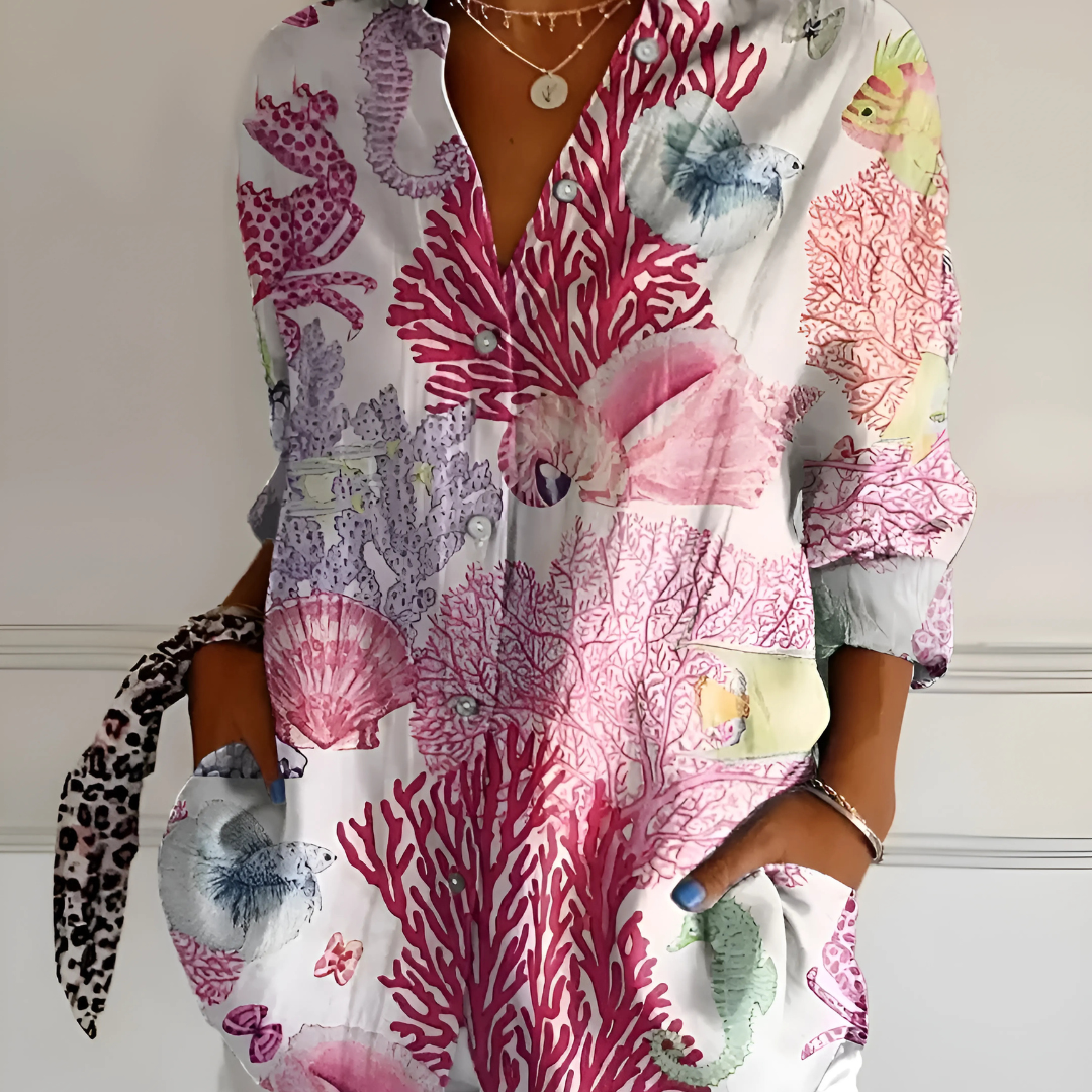 Yllona – Button-Up Relaxed Blouse