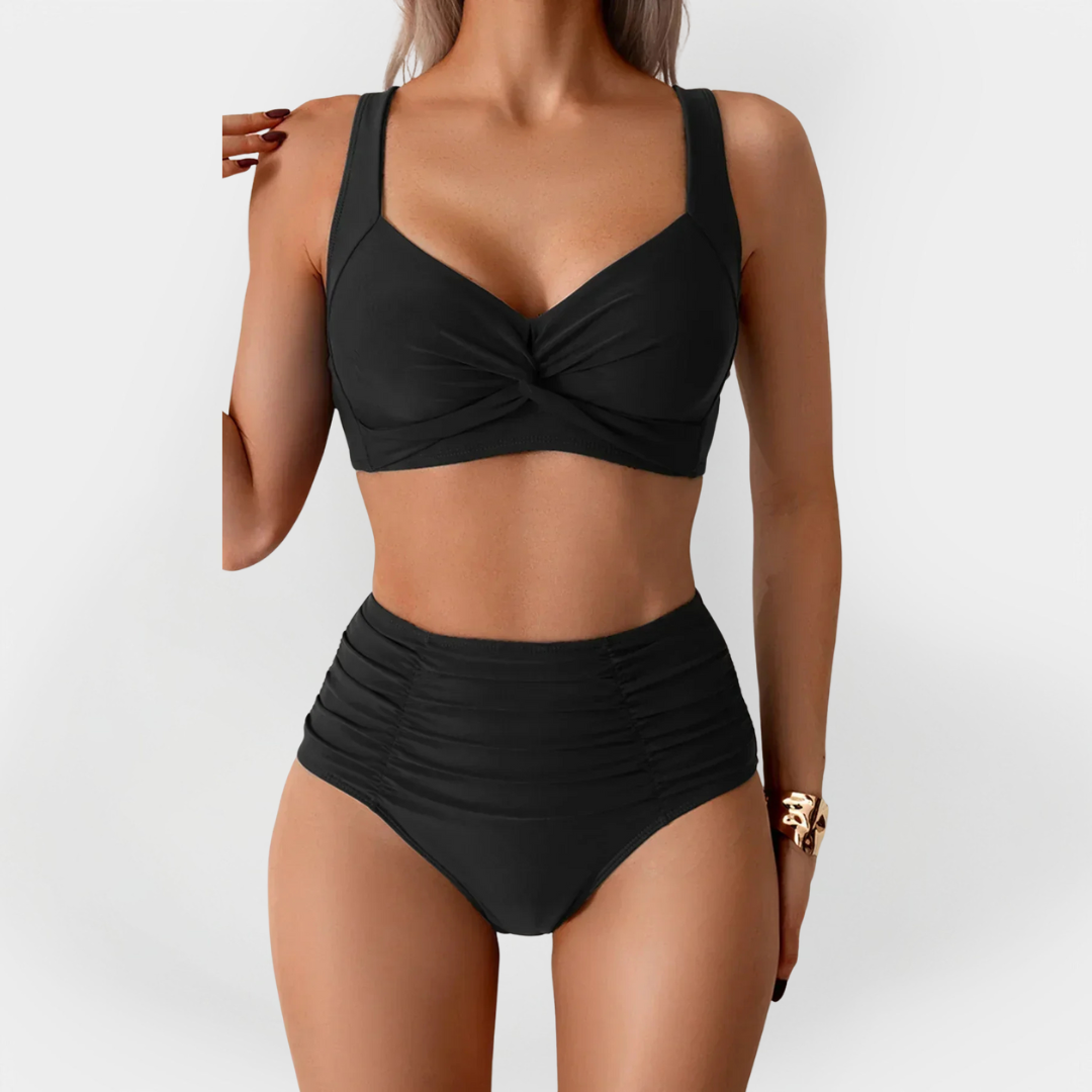 Isabella | High-Waisted Bikini With Bustline Embellishment