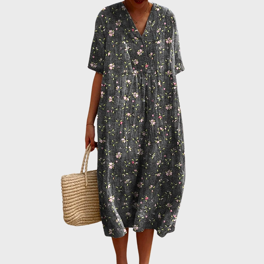 Victoria | Vintage Romantic Rose Cotton Dress