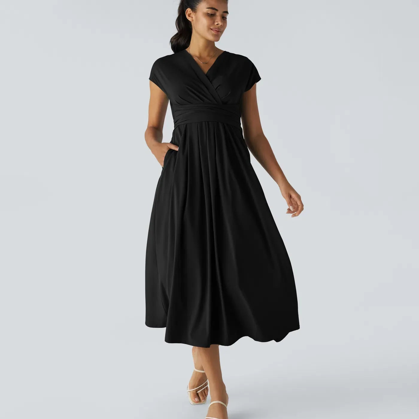 Olivia – Elegant Wrap Dress with High Waist