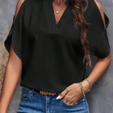 Elegant Off-Shoulder Blouse for Women with Half Sleeves