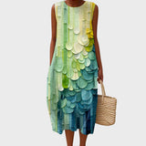 Jane | Contrast Printed Cotton Dress