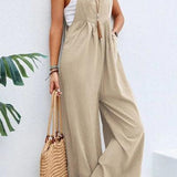 Women's Casual Loose Fit Jumpsuit – Sleeveless, Wide-Leg, Lightweight