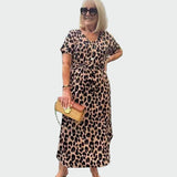 Jacqueline | Leopard Print V-Neck Unsurpassed Dress