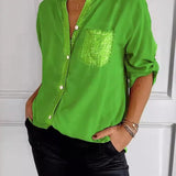Sequin Pocket Glitter Blouse | Stylish Partywear for Women