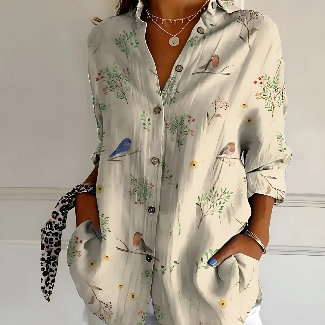 Yllona – Button-Up Relaxed Blouse