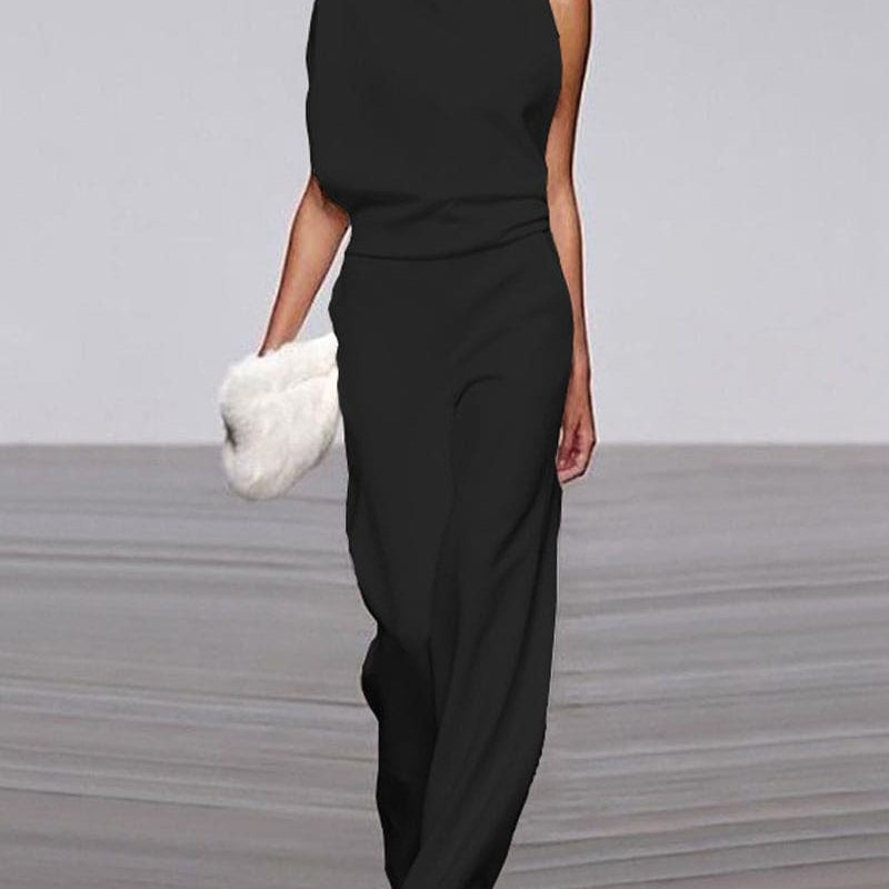Elegant Women's Sleeveless Jumpsuit - Formal One-Piece Outfit for Special Occasions