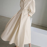 Taliah™ Polo Collar Long Sleeve Dress 