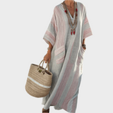 Alexandria | Kaftan With Stripes Oversized Pockets