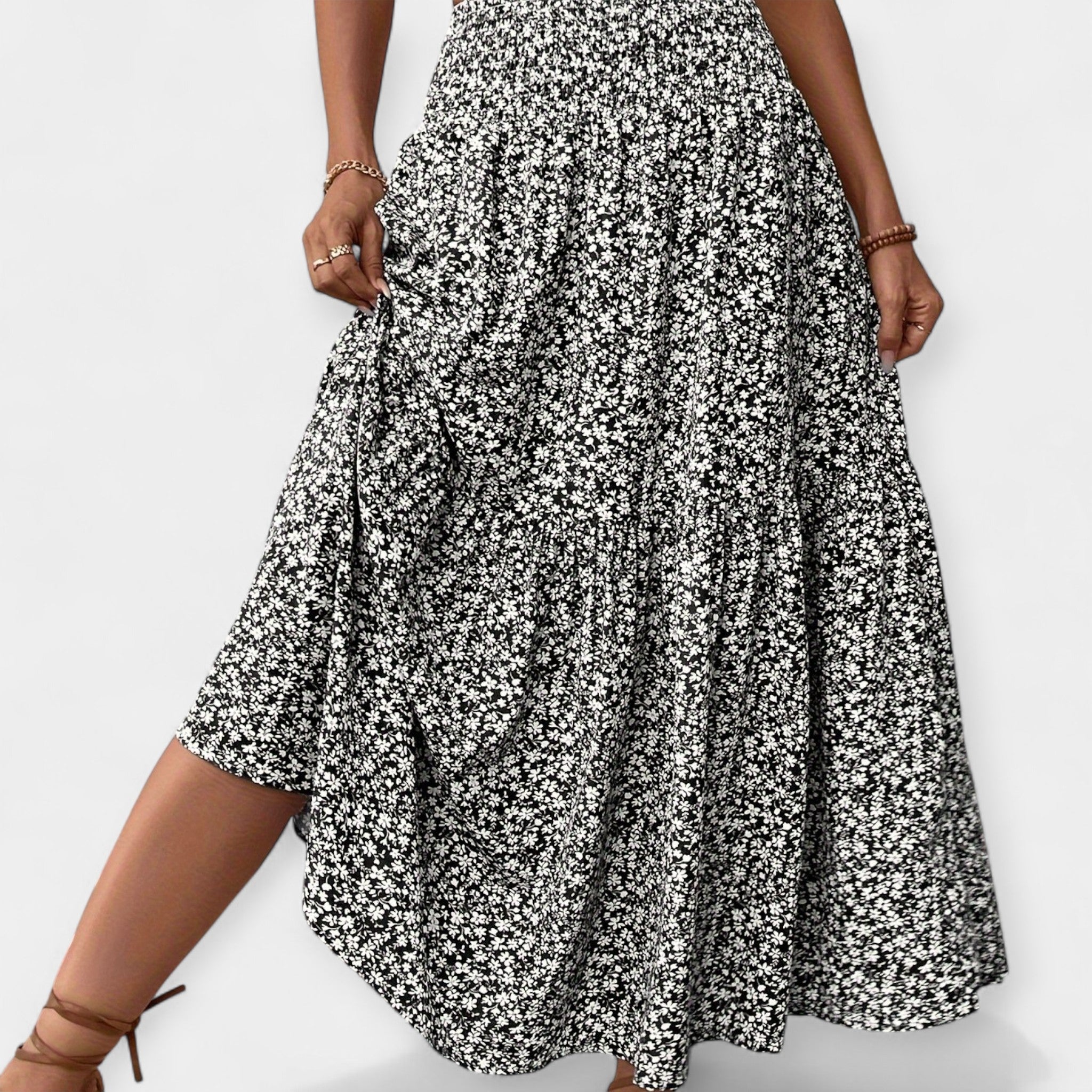 Charlotte Elizabeth Montgomery | Floral Print Midi Skirt