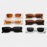 Retro Square Glasses Black Frame Gold V Detail Collection