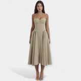 Alexandria | Sumptuously Vintage Strappy Midi Dress