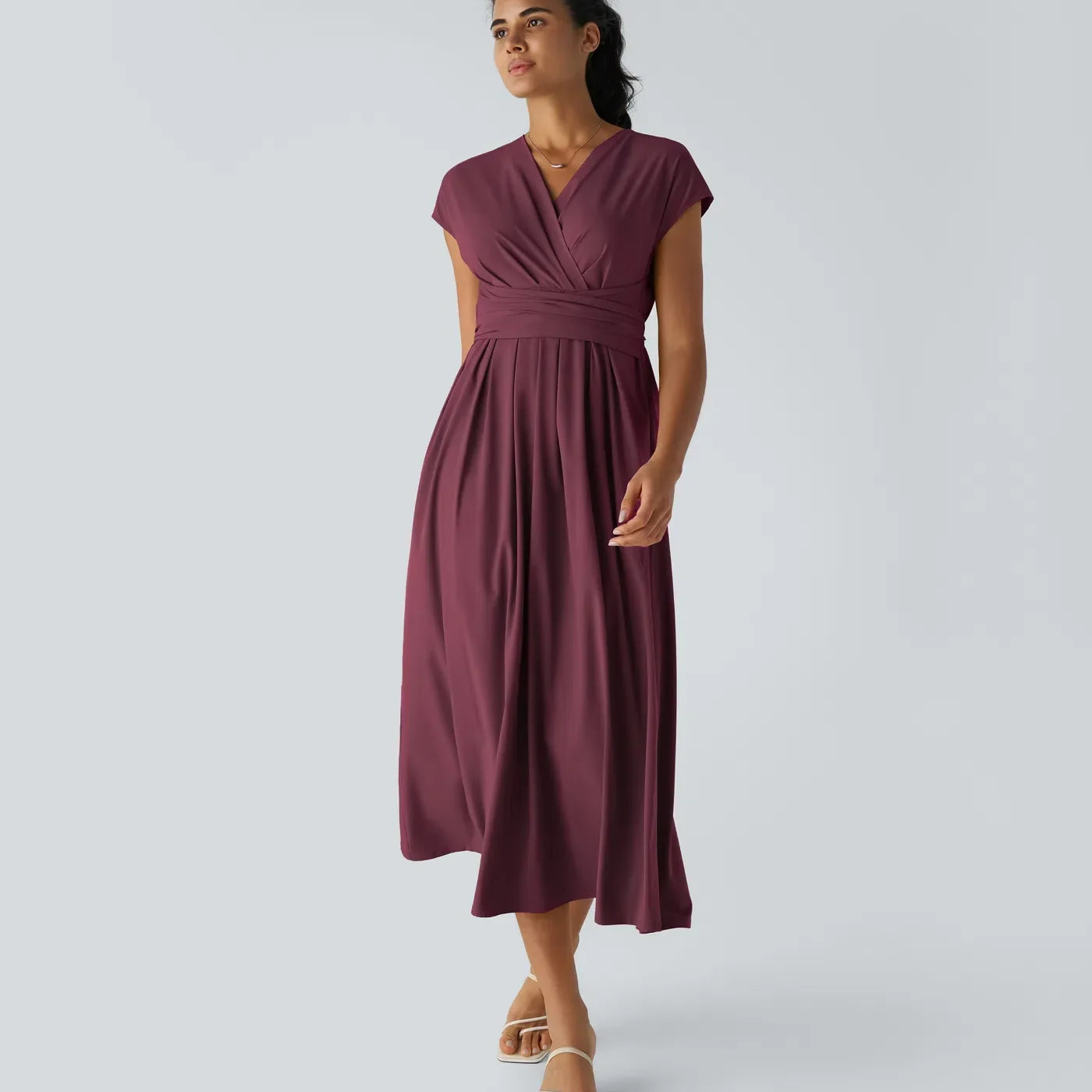 Olivia – Elegant Wrap Dress with High Waist