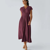 Olivia – Elegant Wrap Dress with High Waist