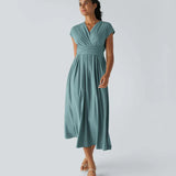 Olivia – Elegant Wrap Dress with High Waist