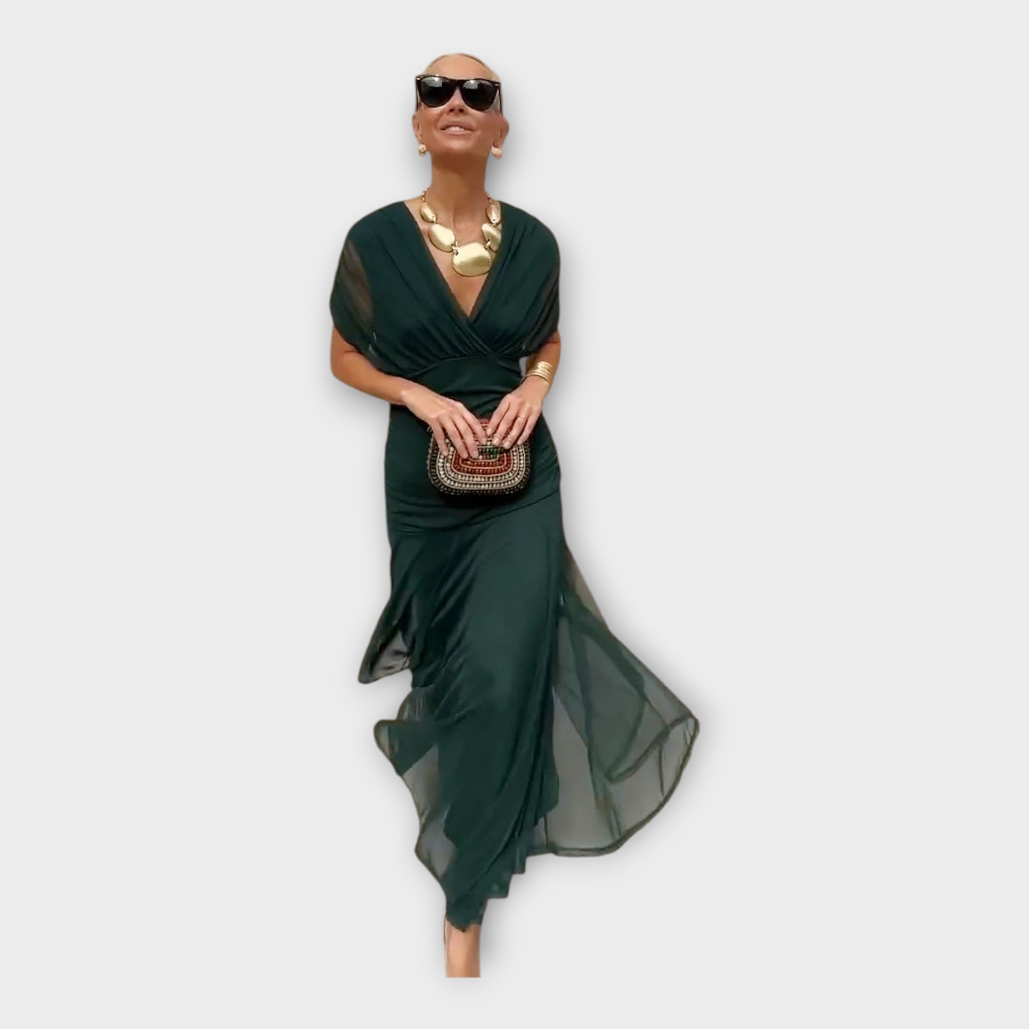 Alexandria | Breathable Dress With Striking Neckline