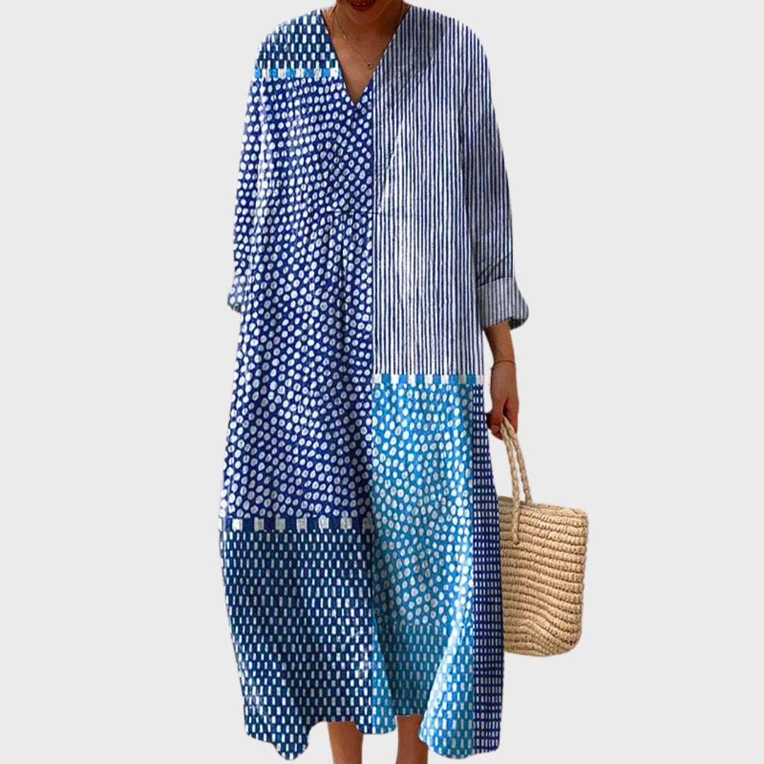 Naomi | Abstract Geometric Cotton Dress
