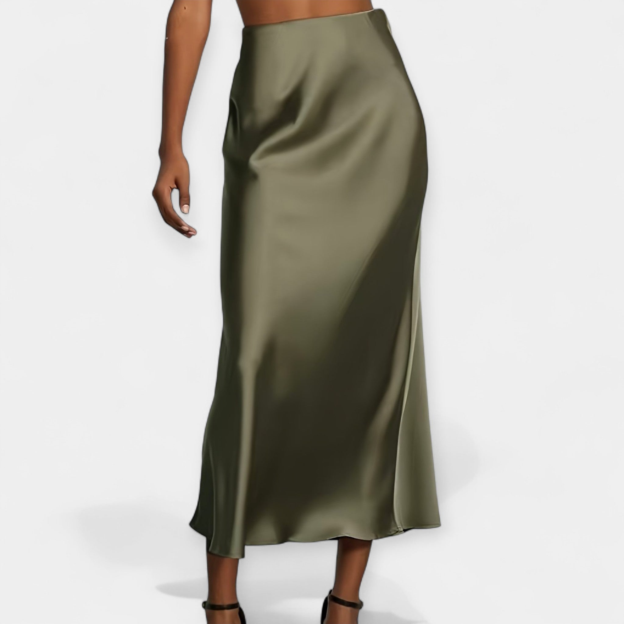 Rowan | High Waist Midi Skirt