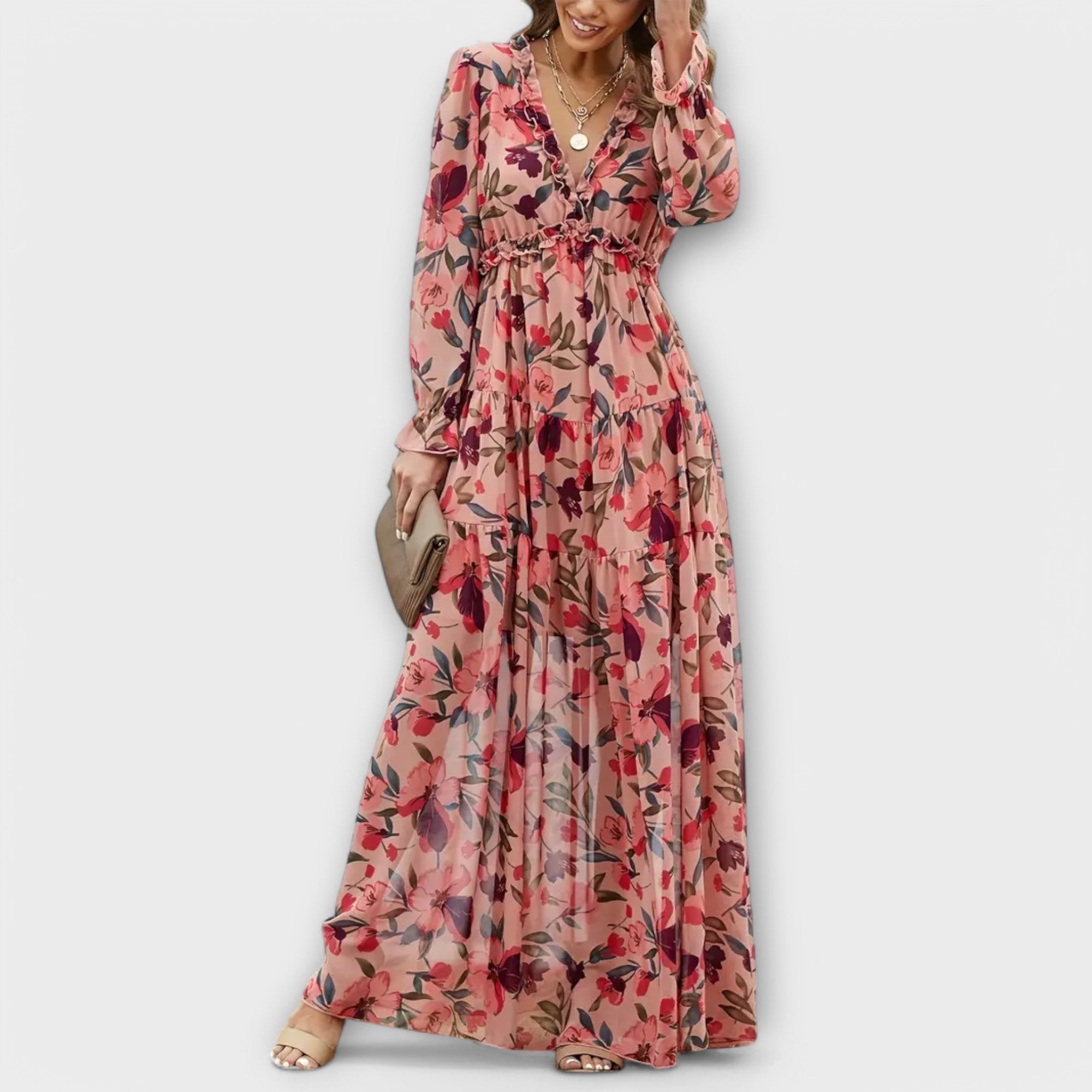 Alexandrina Louise | Maxi Dress With Embroidered Floral