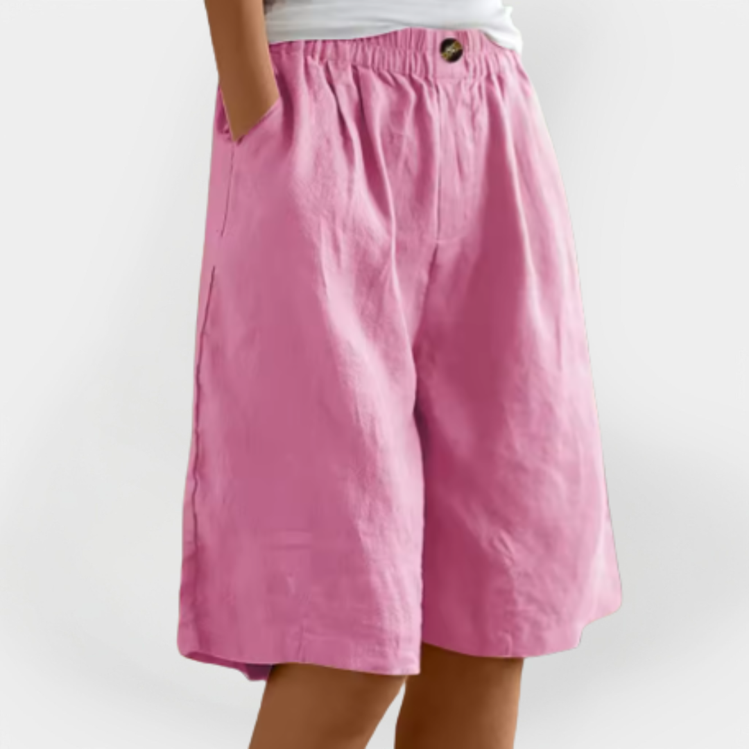 Rowan | Luxuriously Breathable Linen Shorts Pockets