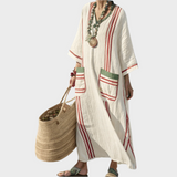 Alexandria | Kaftan With Stripes Oversized Pockets