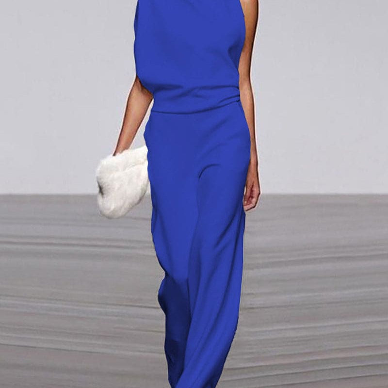 Elegant Women's Sleeveless Jumpsuit - Formal One-Piece Outfit for Special Occasions