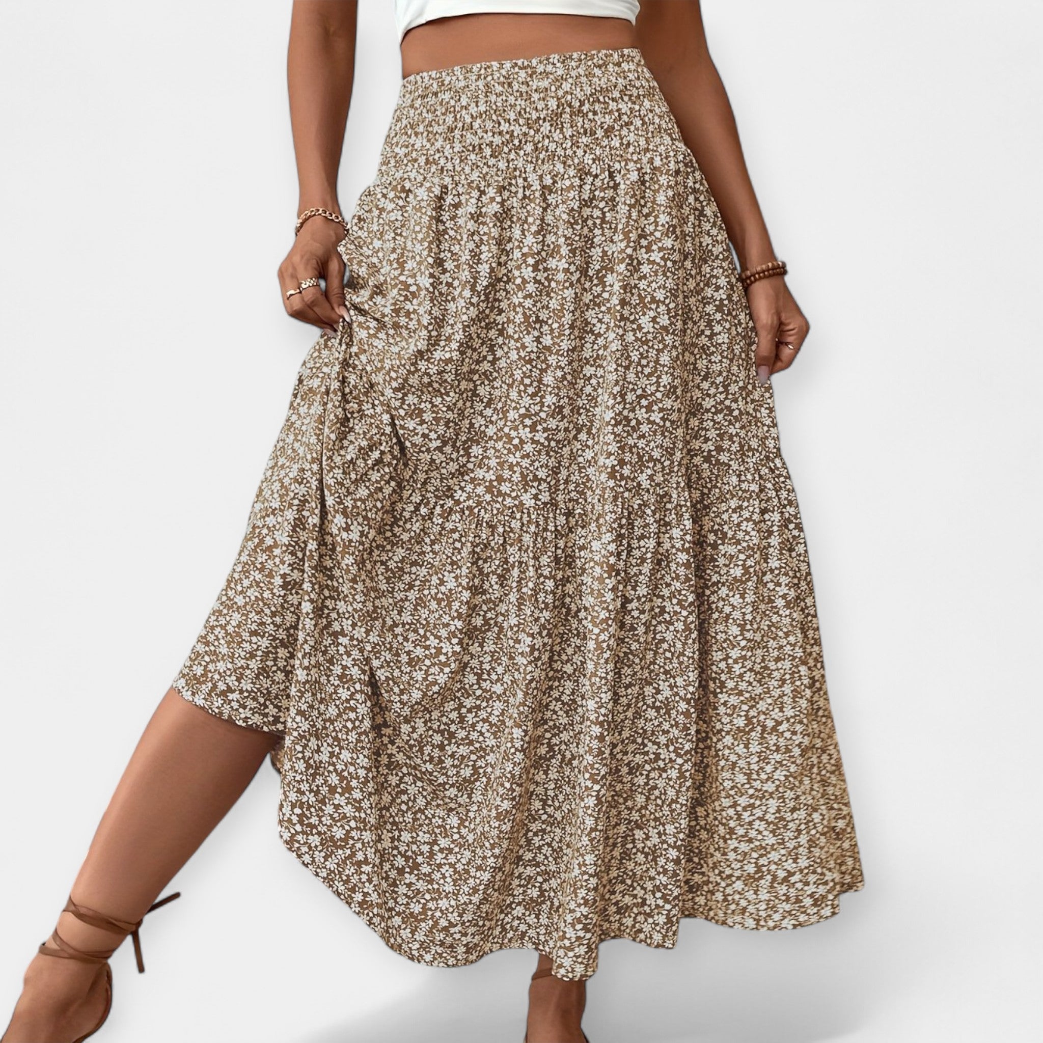 Charlotte Elizabeth Montgomery | Floral Print Midi Skirt