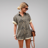Matilda | Leopard print shirt dress