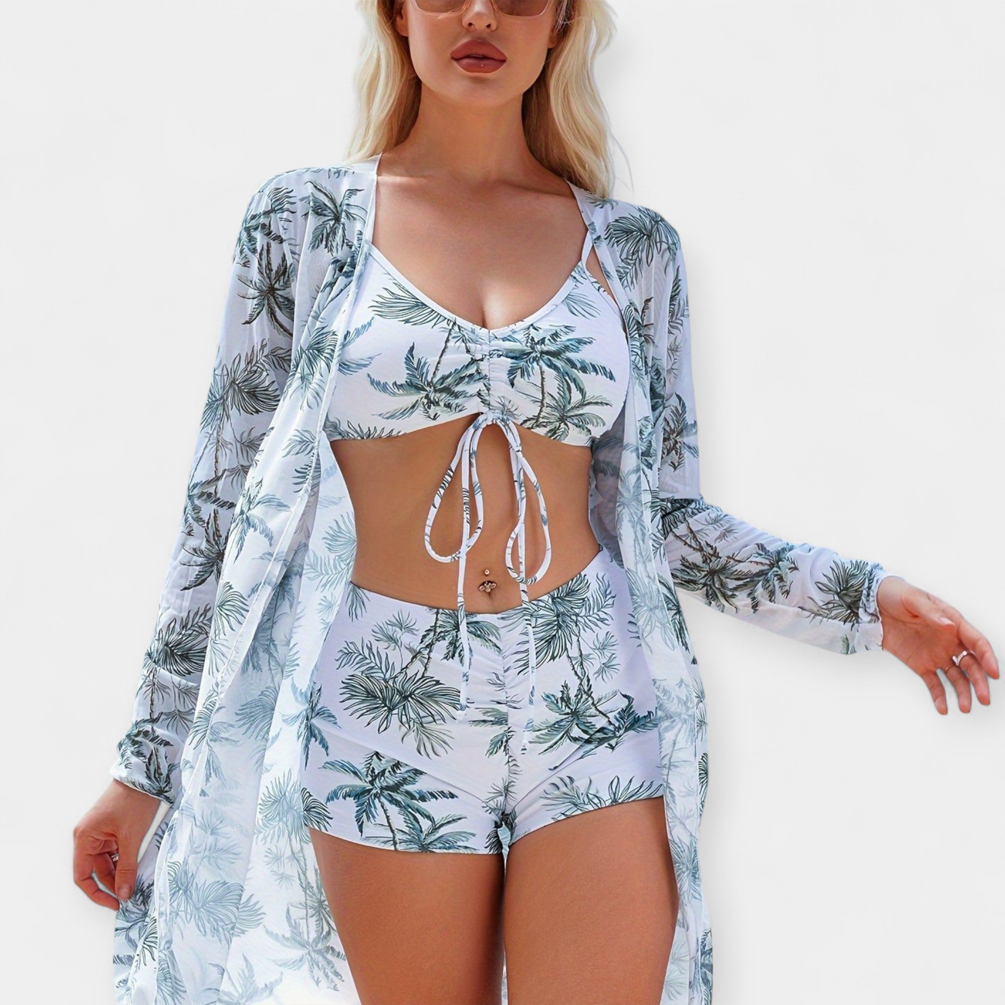 Alexandria | High-Waisted Bikini and Beachwear Set