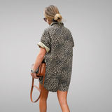 Matilda | Leopard print shirt dress