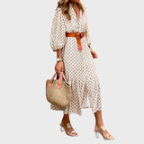 Dixie | Classic Dress With Buttons And Belt