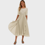 Clementine – Elegant Lace and Chiffon Dress