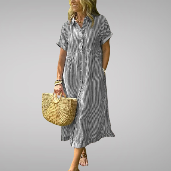 Celira | Striped Button-Up Shirt
