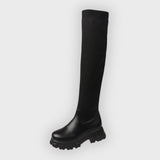 Joan | Vegan Leather Boots Eco-Friendly Black