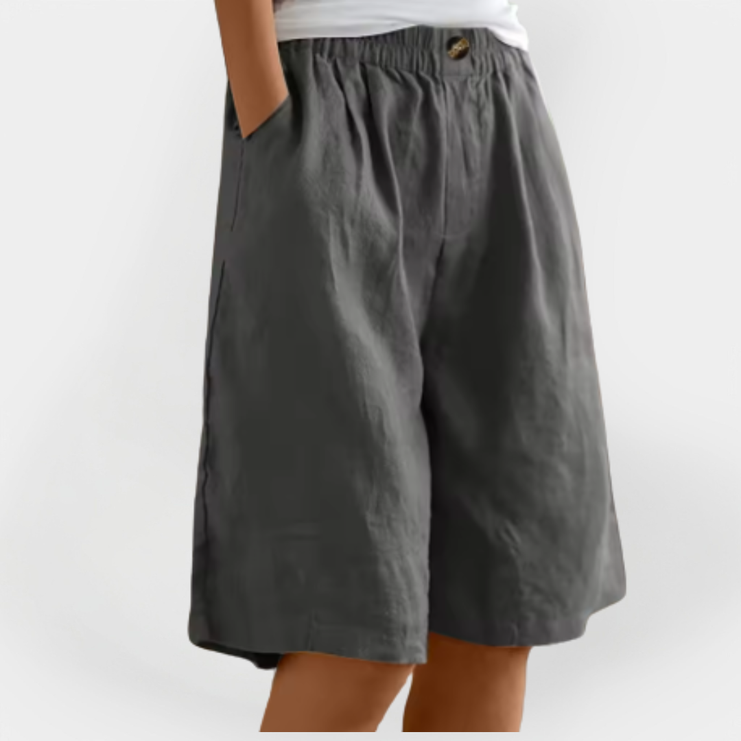 Rowan | Luxuriously Breathable Linen Shorts Pockets