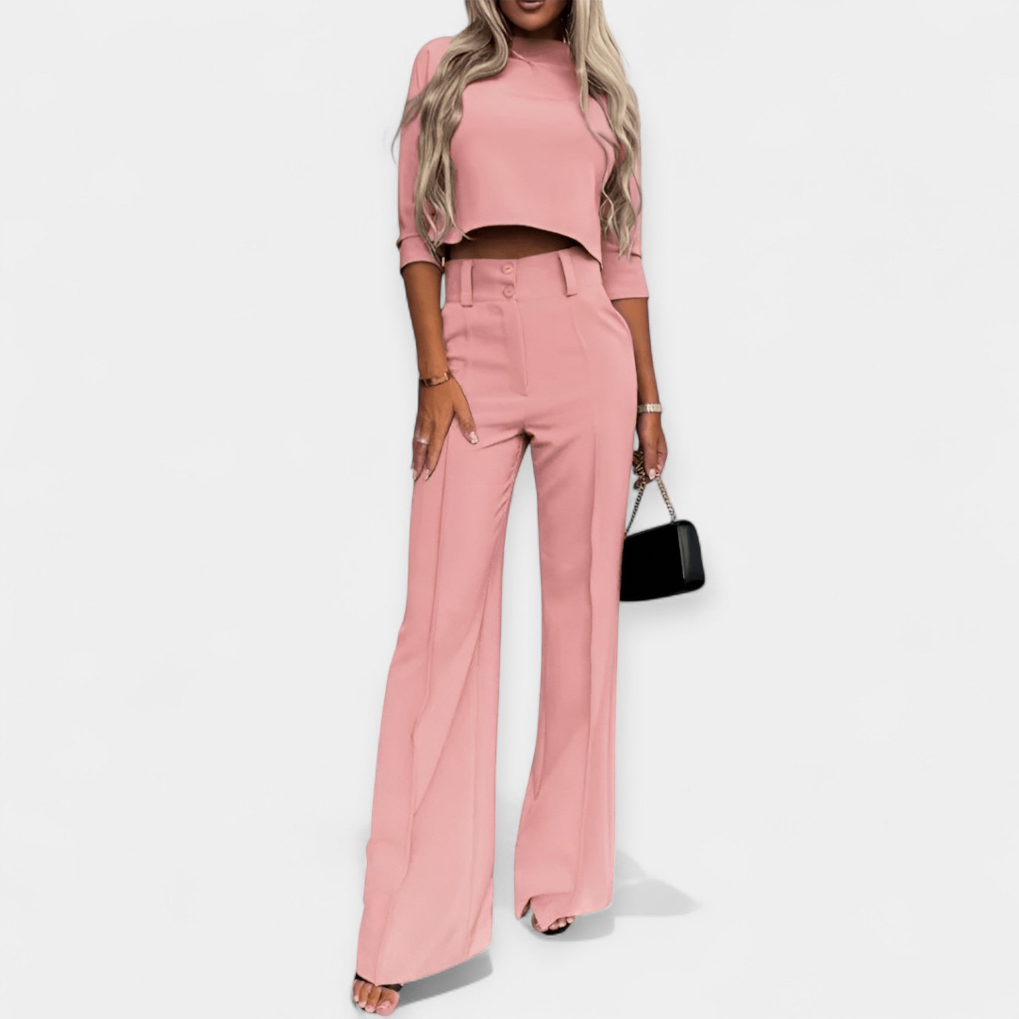 AlexandrineFortescue | Elegant Crop Top and Trousers