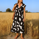 Charlotte | Elegant Flowing V-Neck Dress