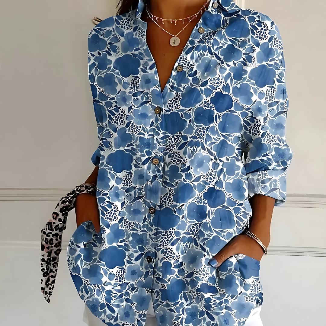 Yllona – Button-Up Relaxed Blouse