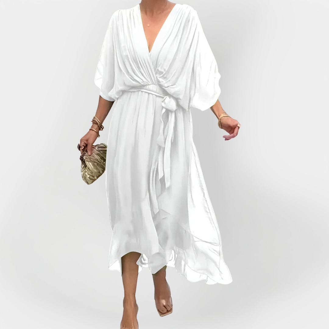 Harrington | Elegant Exquisite Chiffon Dress V-Neck