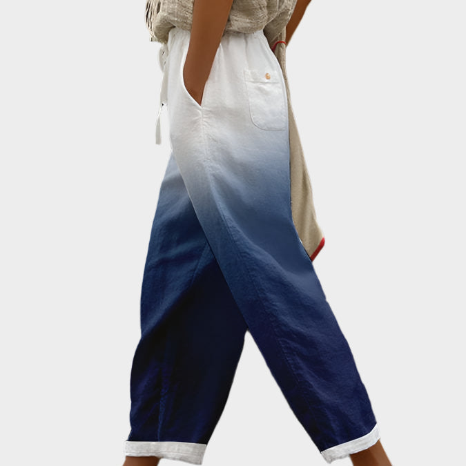 Rowan | Lightweight Floral Print Comfortable Trousers