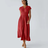 Olivia – Elegant Wrap Dress with High Waist