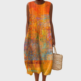 Irene | Vintage Geometric Cotton Dress