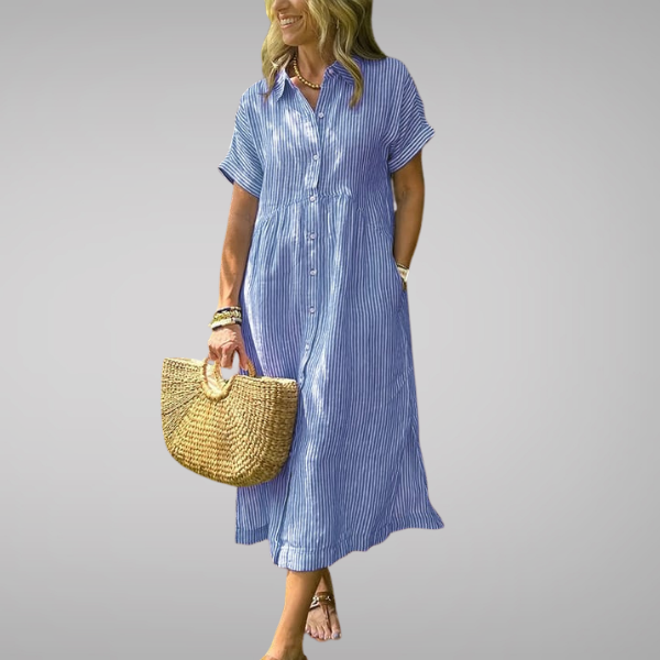 Celira | Striped Button-Up Shirt