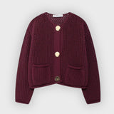 Zara | Mesh-Knit Cardigan With Front Pockets