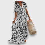 Amelia | Magnificent Floral Silhouette Dress Buttons