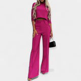 AlexandrineFortescue | Elegant Crop Top and Trousers