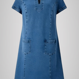 Sophie | Soft Denim Dress with Front Pockets