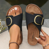 Women’s Sandals – Open Toe – Cushioned Contoured Footbed – Adjustable Buckle Strap