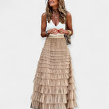 Alexandra | Boho Unquestionably Textured Satin Skirt